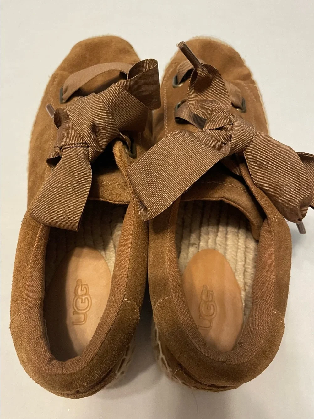 Ugg Brianna Espadrille Sneaker Suede chestnut size 7.5